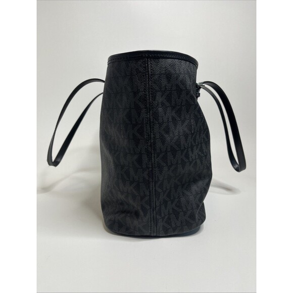 Michael Kors Large Tote Bag Black Logo With Charm - Picture 2 of 7